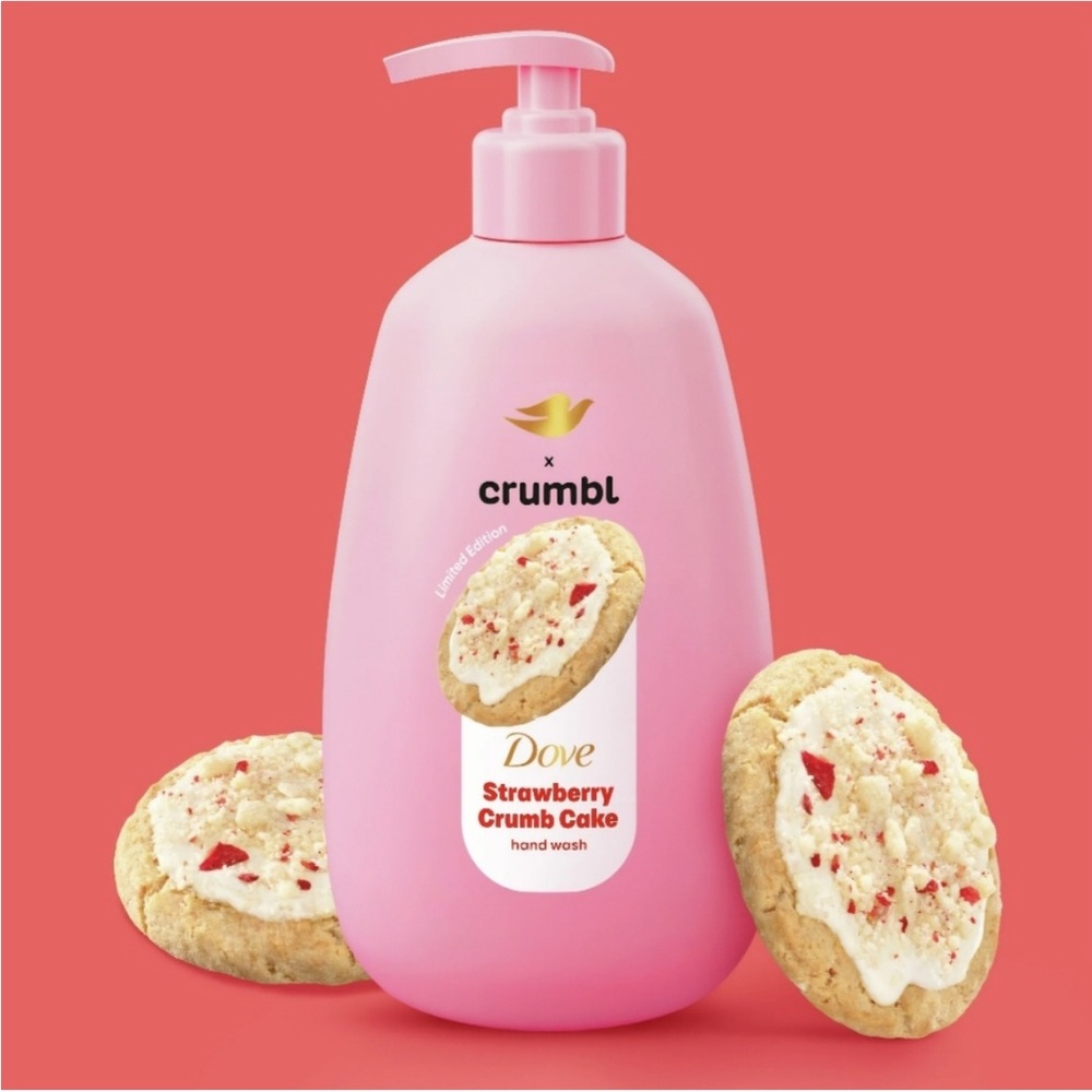 Dove x Crumbl Strawberry Crumb Cake Hand Wash Limited Edition